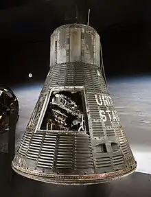 Mercury Friendship 7 spacecraft, first crewed American earth orbiter, 1962