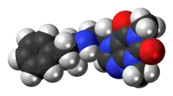 Space-filling model of the captagon molecule