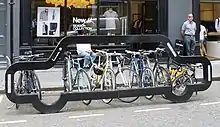 Bike rack shaped like a car