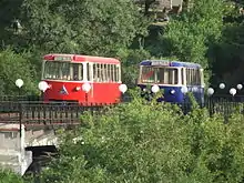 Cars of the Vladivostok funicular