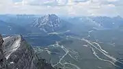 Cascade Mountain as seen from Mount Rundle Summit