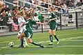 UNBC women's soccer team versus the University of Fraser Valley Cascades