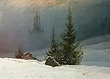 Winter Landscape with a Church (1811). Later setting.