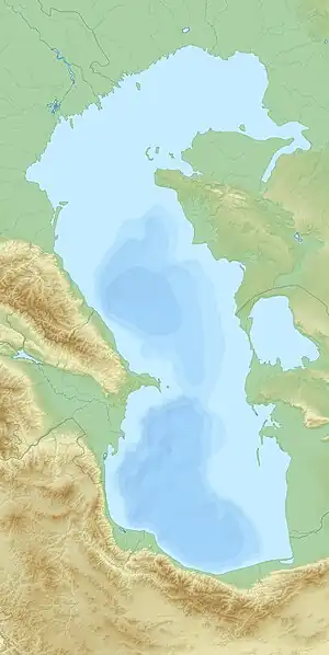 Cape Peschany is located in Caspian Sea