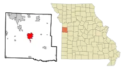 Location in the state of Missouri