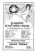 Isaac Fraga Theater in 1922. Twenty years later he built the first cinema in Galicia