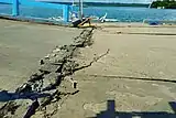 Cracks found in Cataingan Port following the quake