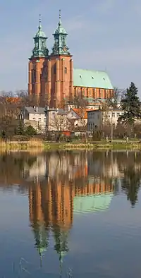 The seat of the Archdiocese of Gniezno is Cathedral Basilica of the Assumption of the Blessed Virgin Mary and St. Adalbert.