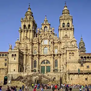 Obradoiro façade of the Cathedral of Santiago de Compostela