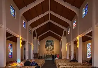 Interior of the Lutheran cathedral of Skálholt.