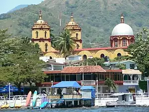 City of Catemaco from the lake