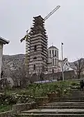 Mostar Cathedral under reconstruction, 2021