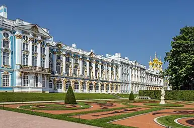 Tsarskoe Selo, Pushkin, Russia, by Francesco Bartolomeo Rastrelli, 1749–1756