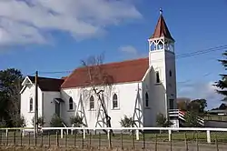 Photograph of the decommissioned Catholic Church in Clive