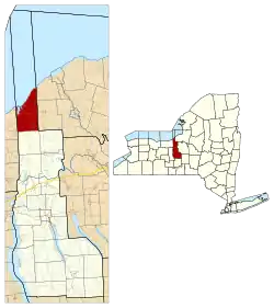 Location in Cayuga County and New York