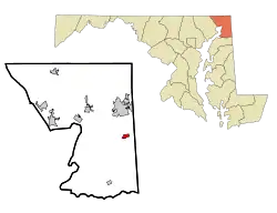 Location of Chesapeake City, Maryland