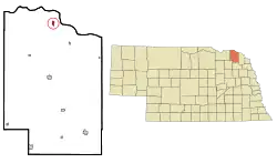 Location of St. Helena, Nebraska