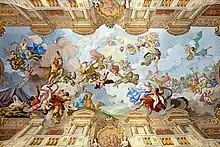 Painting on the ceiling of the marble hall