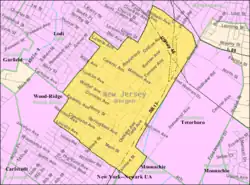 Census Bureau map of Hasbrouck Heights, New Jersey