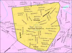 Census Bureau map of Metuchen, New Jersey