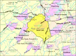 Census Bureau map of Mount Olive Township, New Jersey