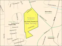 Census Bureau map of Shrewsbury Township, New Jersey