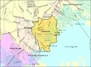 Census Bureau map of Tuckerton, New Jersey