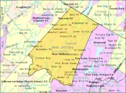 Census Bureau map of West Milford, New Jersey