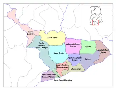 Districts of Central Region