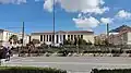 The central building of Athens University occupied by protesters during the March 8th national strike.