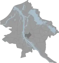 Location of Centrs in Riga