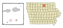 Location of Swaledale, Iowa