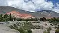 Cerro de los siete colores, view from the road