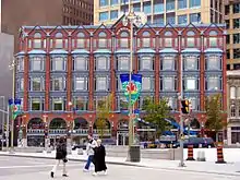 Exterior view of the front facade of the Central Chambers building