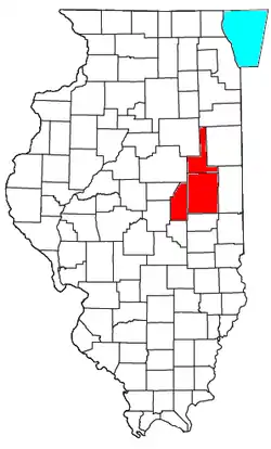 MSA: Champaign, Ford, and Piatt counties shown in red.