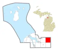 Location within Charlevoix County