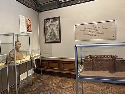 The austere Foucauld Chapel, dedicated to Saint Charles de Foucauld, who was cannoized in 2005.