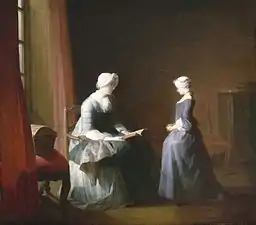 The Good Education (ca. 1753), oil on canvas, 43 x  47.3 cm., Museum of Fine Arts, Houston