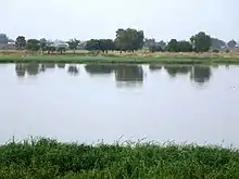 Chari river, in Central Africa, separates N'Djamena, in Chad, from Kousséri in Cameroon