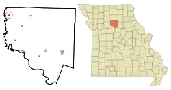 Location of Sumner, Missouri