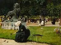 Dans le Jardin du Luxembourg or In  Luxembourg's gardens, 1889. Terra Foundation for American Art