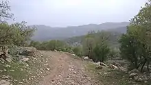 Gravel road in Iran