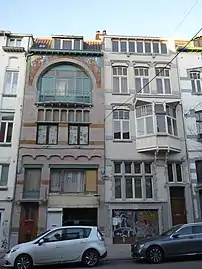 Art Nouveau town houses (Van Oostveen, 1901), Chaussée de Waterloo 250–252