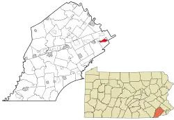 Location within Chester County and Pennsylvania