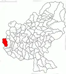 Location in Mureș County