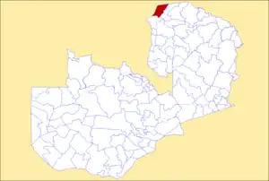 District location in Zambia