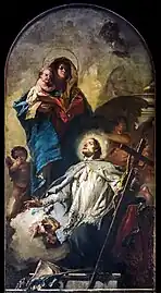 The Virgin appears to St John of Nepomuk by  Giandomenico Tiepolo