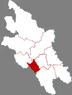 Location of Fucheng in Mianyang