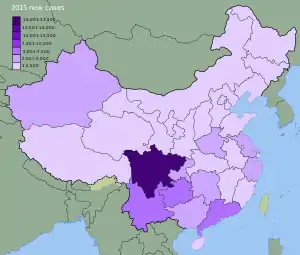 2015 infection distribution