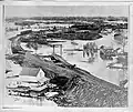 China Slough and the railroad construction project along I Street during the great flood of 1862